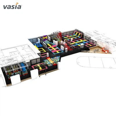 닌자 워리어 성인 장애물 코스 트램폴린 파크